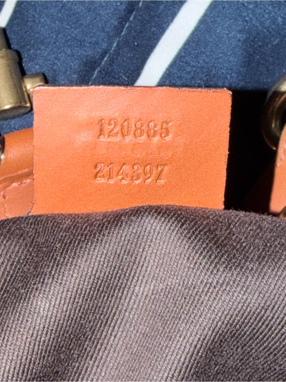 Gucci Orange Suede & GG Canvas Shoulder Bag with Tan Leather Trim - Picture 12 of 12